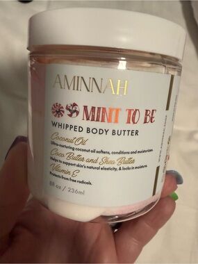 Aminnah “Mint To Be” Whipped Body Butter with gold flakes! NWT